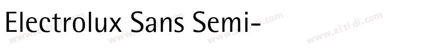 Electrolux Sans Semi字体转换